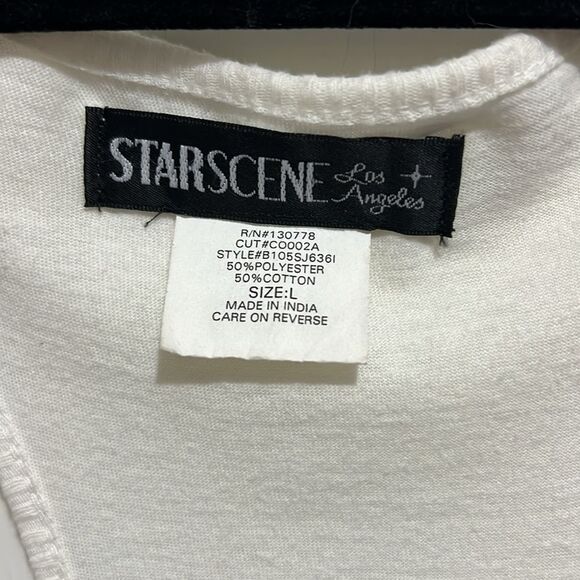 Starscene Los Angeles Sheer Sleeveless Tank Top Layer Piece Women's Large - Picture 6 of 10